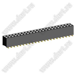 2207SM-44G-45 (2x22) (PBD2-44SM, Molex 78788-4424) розетка прямая двухрядная (гнездо) на плату для поверхностного (SMD) монтажа, шаг 2,00 x 2,00 мм, высота 4,5 мм, 2x22 конт.; P=2.00x2.00; 44