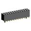 2207SM-24G-45-PG (2x12) розетка прямая двухрядная (гнездо) на плату для поверхностного (SMD) монтажа, шаг 2,00 x 2,00 мм, высота 4,5 мм, 2x12 конт. с направляющими в плату