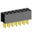 2207S-14G (2x7)(PBD2-14) розетка прямая двухрядная (гнездо) на плату для монтажа в отверстия, шаг 2,00 x 2,00 мм, 2х7 конт.
