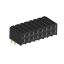 2207R-16G (PBD2-16R, DS1026-13-2X8S8BR) розетка угловая двухрядная (гнездо) на плату для монтажа в отверстия; шаг 2.00x2.00мм; 2x8-конт.