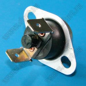 KSD301(KSD302)-95-FBVL-P-N-M RESET термостат 95 град., норм. замкнут. с ручным сбросом, 10А 250В, неподвижный фланец, вертикальные выводы 4,8 мм., пластмассовый корпус