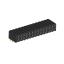 2207R-28G (PBD2-28R, DS1026-13-2X14S8BR) розетка угловая двухрядная (гнездо) на плату для монтажа в отверстия; шаг 2.00x2.00мм; 2x14-конт.