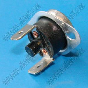 KSD301(KSD302)-95-FBVL-P-N-M RESET термостат 95 град., норм. замкнут. с ручным сбросом, 10А 250В, неподвижный фланец, вертикальные выводы 4,8 мм., пластмассовый корпус