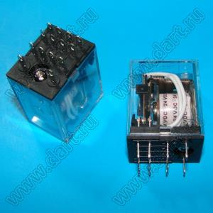 HJQ-22F-24VDC-4Z (SMET-424DT, HH54P, RM4CP-DE) реле электромагнитное 24VDC; 4 контакта 5A; на провод