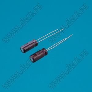 ECAP 33uF/35V 0511 105C RH конденсатор алюминиевый электролитический радиальный; 33мкФ; 35В; 5x11мм; P=2мм