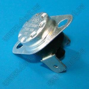 KSD301(KSD302)-95-FBVL-P-N-M RESET термостат 95 град., норм. замкнут. с ручным сбросом, 10А 250В, неподвижный фланец, вертикальные выводы 4,8 мм., пластмассовый корпус
