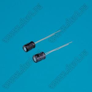 ECAP 47uF/16V 1632 85C GPR конденсатор алюминиевый электролитический радиальный 47мкФ/16V; размер 1632; 85C; серия GPR; P7.5