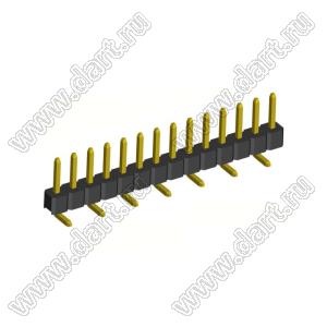 2210SM-14G-B1 вилка открытая прямая однорядная на плату для поверхностного (SMD) монтажа, шаг 2,00 мм, 14 конт.