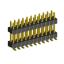 2208SMDI-22G-3090 (PLHD2-22SMD) вилка прямая двухрядная с двойным изолятором А=3мм., В=9мм., шаг 2,0 мм, 2х11 конт.