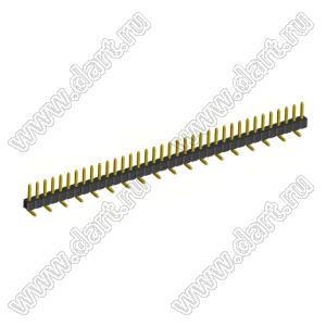 2210SM-36G-B1 вилка открытая прямая однорядная на плату для поверхностного (SMD) монтажа, шаг 2,00 мм, 36 конт.