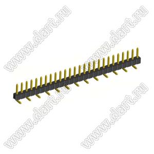 2210SM-26G-B1 вилка открытая прямая однорядная на плату для поверхностного (SMD) монтажа, шаг 2,00 мм, 26 конт.