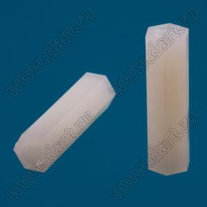 HTP-426 (HP4-26) cтойка шестигранная с внутренними резьбами; M4; L=26,0мм; нейлон-66; цвет натуральный