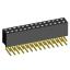 2214R-28G-85 (PBD-28R) розетка двухрядная угловая (гнездо) на плату для монтажа в отверстия, высота изолятора 8,5 мм; шаг 2,54 x 2,54 мм, 2х14 конт.
