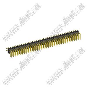 2208R-76G (PLD2-76R) вилка угловая двухрядная, шаг 2,0 мм, 2х38 конт.