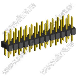 2208S-26G-H15 (PLD2-26) вилка прямая двухрядная, шаг 2,0 мм, 2х13 конт.