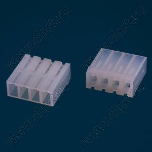 2220H-04 (PHU-4, A3961-04Y, Molex 0009503-0400, DS1072-04FCT) корпус розетки на кабель; шаг 3,96мм; 4-конт.; нейлон; нейлон-66