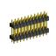 2208DI-22G-2400 (2x11) вилка открытая прямая двухрядная с двойным изолятором на плату для монтажа в отверстия, шаг 2,00 x 2,00 мм, А=2мм, В=18мм, С=4мм, 2х11 конт.