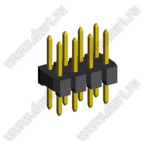 2208S-08G-H15 (PLD2-08) вилка прямая двухрядная, шаг 2,0 мм, 2х4 конт.