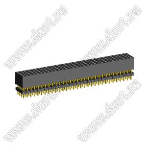 1999SDI-124G-935 розетка прямая четырехрядная с двойным изолятором (гнездо) на плату для монтажа в отверстия, шаг 2,00 x 2,00 мм А=3,8мм, В=9,35мм, 4х31 конт.