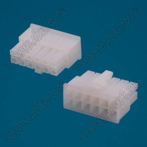 4200HF-2X06P-1 (5557-12, MF-2x06F, MF-12F, MF-2x6 F, Mini-Fit Jr.™ MOLEX 39012120) корпус двухрядной розетки на кабель; шаг 4,2мм; 2x6-конт.