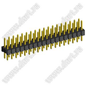 2208S-36G-H15 (PLD2-36) вилка прямая двухрядная, шаг 2,0 мм, 2х18 конт.
