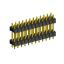 2208DI-24G-2400 (2x12) вилка открытая прямая двухрядная с двойным изолятором на плату для монтажа в отверстия, шаг 2,00 x 2,00 мм, А=2мм, В=18мм, С=4мм, 2х12 конт.
