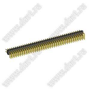 2208R-80G (PLD2-80R) вилка угловая двухрядная, шаг 2,0 мм, 2х40 конт.