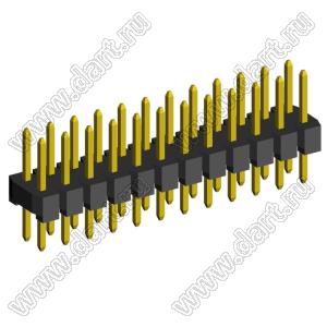 2208S-24G-H15 (PLD2-24) вилка прямая двухрядная, шаг 2,0 мм, 2х12 конт.
