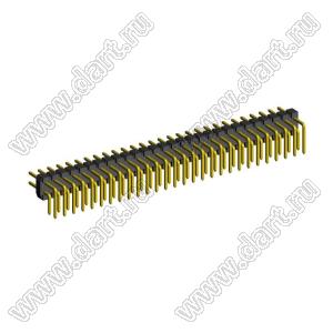 2208R-58G (PLD2-58R) вилка угловая двухрядная, шаг 2,0 мм, 2х29 конт.