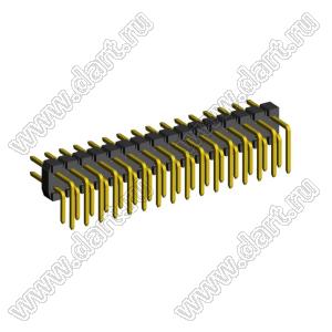 2208R-32G (PLD2-32R) вилка угловая двухрядная, шаг 2,0 мм, 2х16 конт.