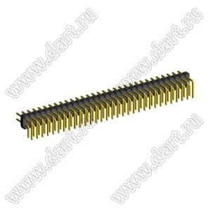 2208R-64G (PLD2-64R) вилка угловая двухрядная, шаг 2,0 мм, 2х32 конт.