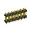 2208DI-28G-2400 (2x14) вилка открытая прямая двухрядная с двойным изолятором на плату для монтажа в отверстия, шаг 2,00 x 2,00 мм, А=2мм, В=18мм, С=4мм, 2х14 конт.