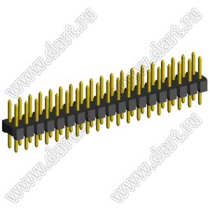 2208S-38G-H15 (PLD2-38) вилка прямая двухрядная, шаг 2,0 мм, 2х19 конт.