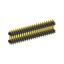 2208DI-44G-2400 (2x22) вилка открытая прямая двухрядная с двойным изолятором на плату для монтажа в отверстия, шаг 2,00 x 2,00 мм, А=2мм, В=18мм, С=4мм, 2х22 конт.