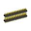 2208DI-32G-2400 (2x16) вилка открытая прямая двухрядная с двойным изолятором на плату для монтажа в отверстия, шаг 2,00 x 2,00 мм, А=2мм, В=18мм, С=4мм, 2х16 конт.
