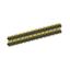 2208DI-70G-2400 (2x35) вилка открытая прямая двухрядная с двойным изолятором на плату для монтажа в отверстия, шаг 2,00 x 2,00 мм, А=2мм, В=18мм, С=4мм, 2х35 конт.