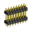 2208DI-16G-2400 (2x8) вилка открытая прямая двухрядная с двойным изолятором на плату для монтажа в отверстия, шаг 2,00 x 2,00 мм, А=2мм, В=18мм, С=4мм, 2х8 конт.