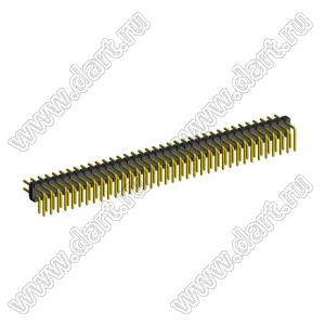 2208R-74G (PLD2-74R) вилка угловая двухрядная, шаг 2,0 мм, 2х37 конт.
