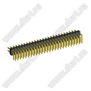 2208R-54G (PLD2-54R) вилка угловая двухрядная, шаг 2,0 мм, 2х27 конт.