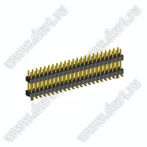 2208SMDI-46G-3090-PG вилка открытая прямая двухрядная приподнятая с направляющими на плату для поверхностного (SMD) монтажа; шаг 2,00 x 2,00 мм; (2x23) конт.