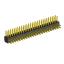 2204R-46G (2x23) вилка открытая угловая двухрядная на плату с увеличенным изолятором для монтажа в отверстия, шаг 2,00 x 2,00 мм, 46 конт.