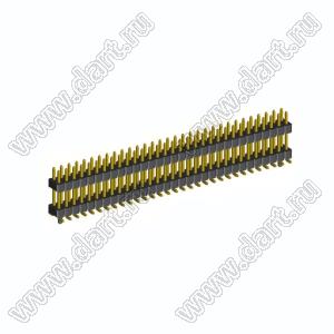 2208SMDI-62G-3090-PG вилка открытая прямая двухрядная приподнятая с направляющими на плату для поверхностного (SMD) монтажа; шаг 2,00 x 2,00 мм; (2x31) конт.