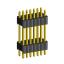 2206PBDI-014G-2148 вилка открытая прямая двухрядная с двойным изолятором на плату для монтажа в отверстия; 14-конт.; P=1,27x2,54мм