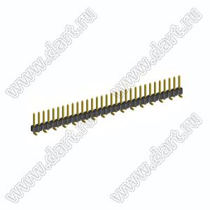 2211SM-31G-B1 вилка открытая прямая однорядная на плату для поверхностного (SMD) монтажа; шаг 2,54мм; 31-конт.