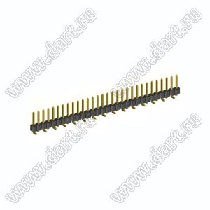 2211SM-30G-B1 вилка открытая прямая однорядная на плату для поверхностного (SMD) монтажа; шаг 2,54мм; 30-конт.