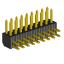 2204R-18G (2x9) вилка открытая угловая двухрядная на плату с увеличенным изолятором для монтажа в отверстия, шаг 2,00 x 2,00 мм, 18 конт.