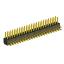 2204R-44G (2x22) вилка открытая угловая двухрядная на плату с увеличенным изолятором для монтажа в отверстия, шаг 2,00 x 2,00 мм, 44 конт.