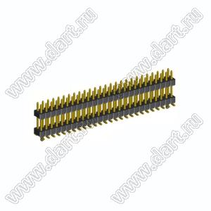 2208SMDI-52G-3090-PG вилка открытая прямая двухрядная приподнятая с направляющими на плату для поверхностного (SMD) монтажа; шаг 2,00 x 2,00 мм; (2x26) конт.