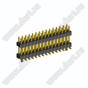 2208SMDI-30G-3090-PG вилка открытая прямая двухрядная приподнятая с направляющими на плату для поверхностного (SMD) монтажа; шаг 2,00 x 2,00 мм; (2x15) конт.