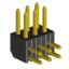 2204R-06G (2x3) вилка открытая угловая двухрядная на плату с увеличенным изолятором для монтажа в отверстия, шаг 2,00 x 2,00 мм, 6 конт.
